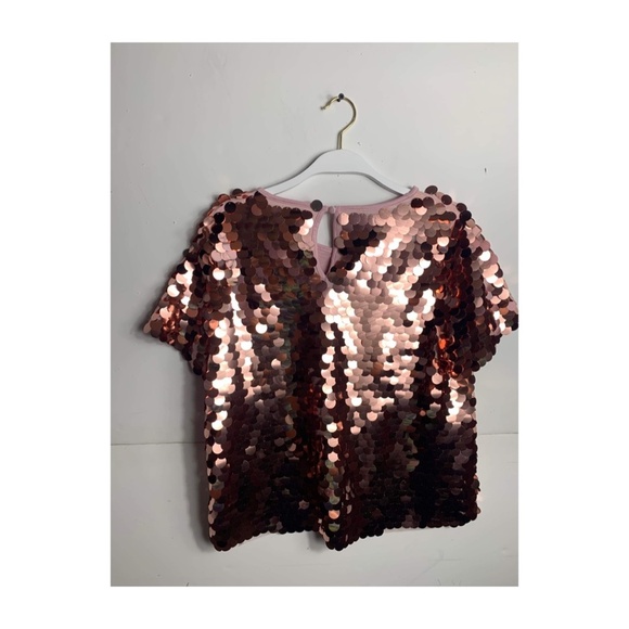 Eva Franco Anthropologie Sallia Sequin Tee Polyester NWT - Picture 4 of 5